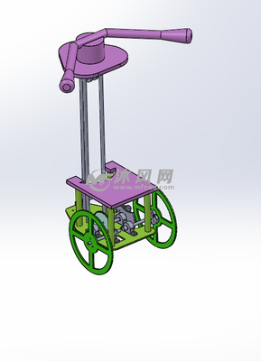 无碳小车创新设计模型图与结构解析